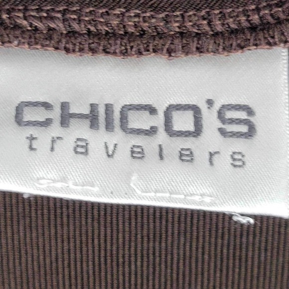 Chicos Tunic Women’s Brown Top Size 2 ? US 14/16 Large Long Sleeve Slinky Knit - Picture 4 of 8